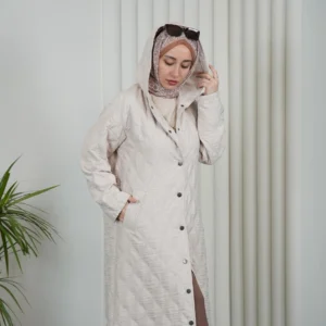 kapüşonlu uzun mont